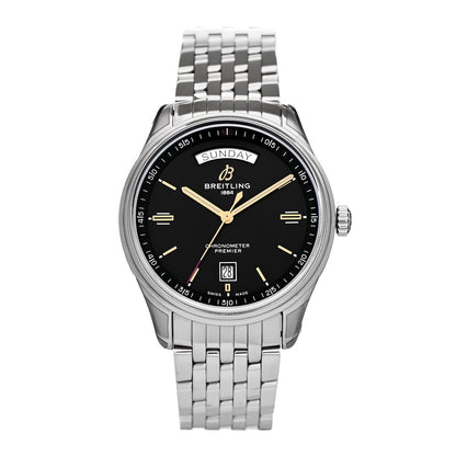 Breitling Stainless Steel 40mm Day Date Automatic Watch Black A45340241B1A1 1 of 5
