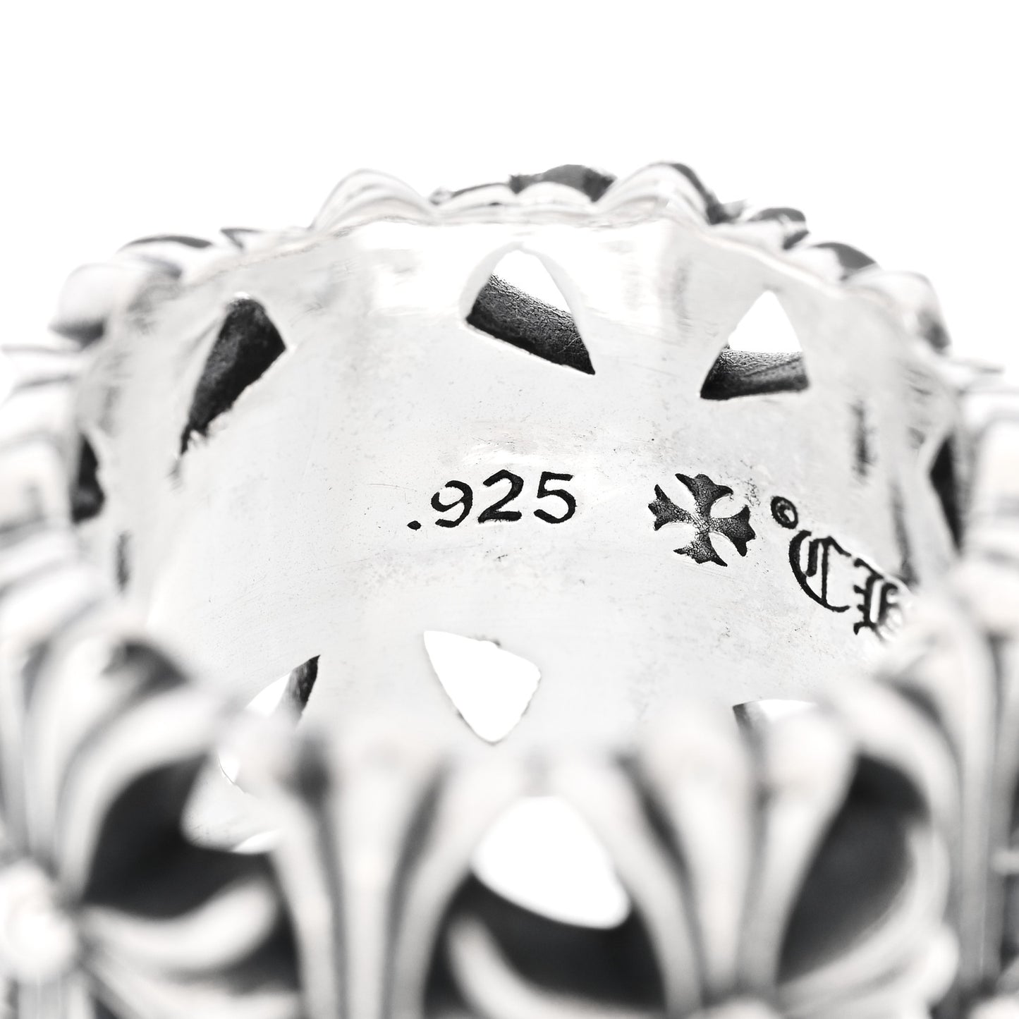 Sterling Silver Cemetery Cross Ring 61 9.5