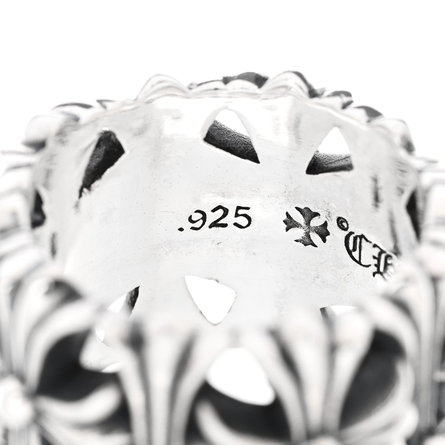 Chrome Hearts Sterling Silver Cemetery Cross Ring 61 9.5 5 of 6