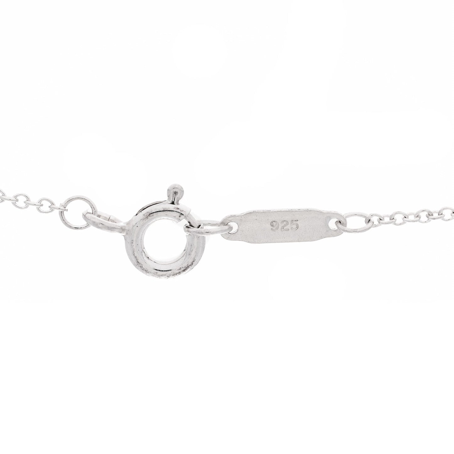 Sterling Silver Heart Lock Pendant Link Necklace