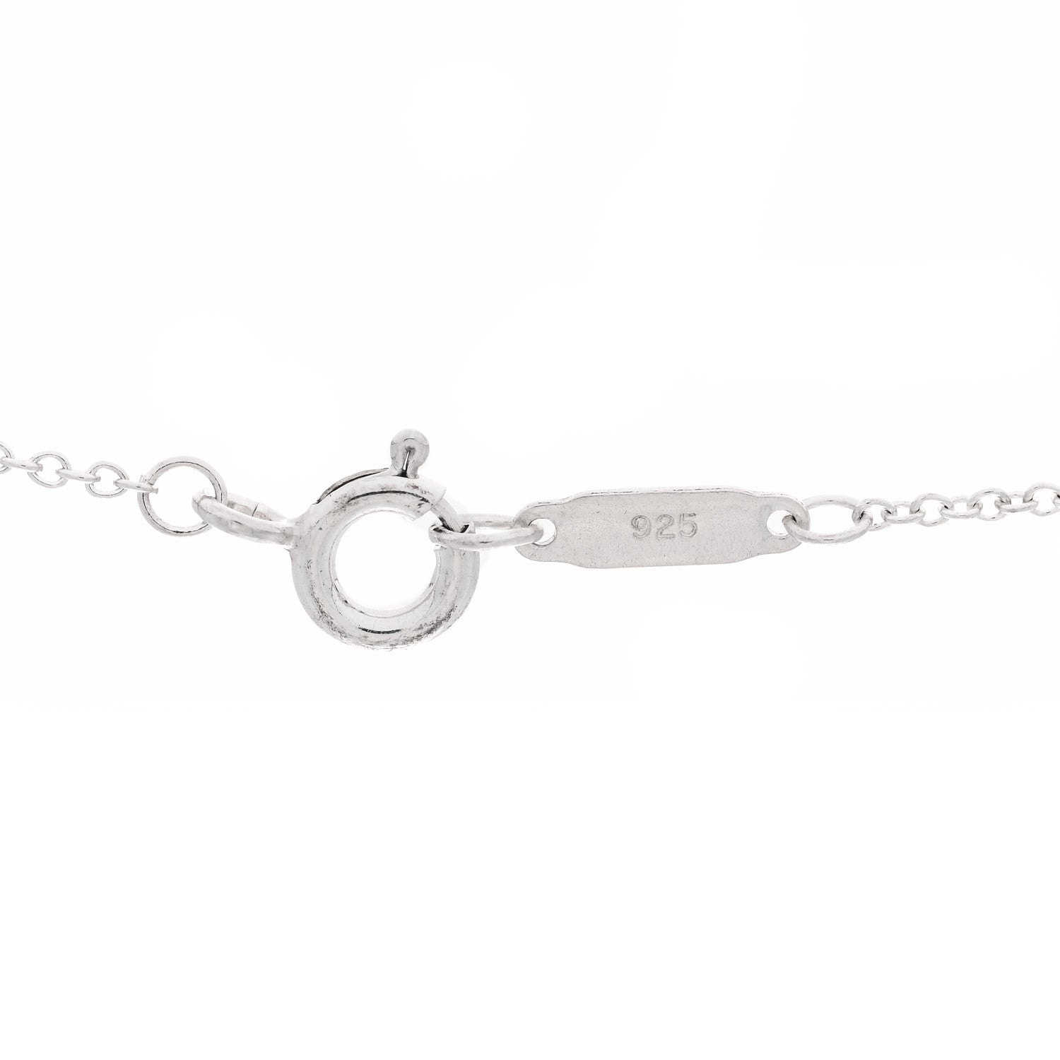 Tiffany Sterling Silver Heart Lock Pendant Link Necklace 5 of 6