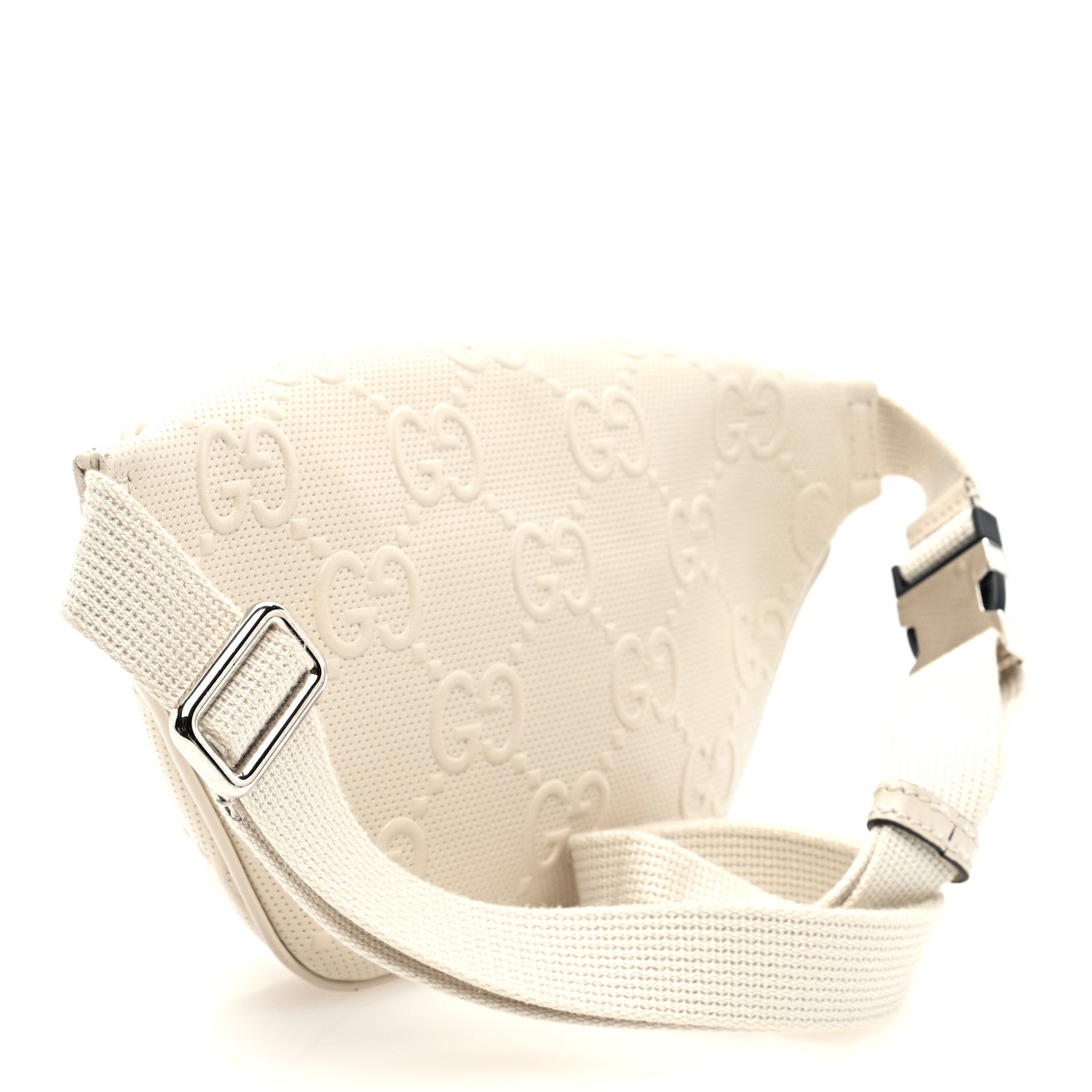 Gucci Calfskin GG Tennis Embossed Belt Bag Mystic White 3 of 10