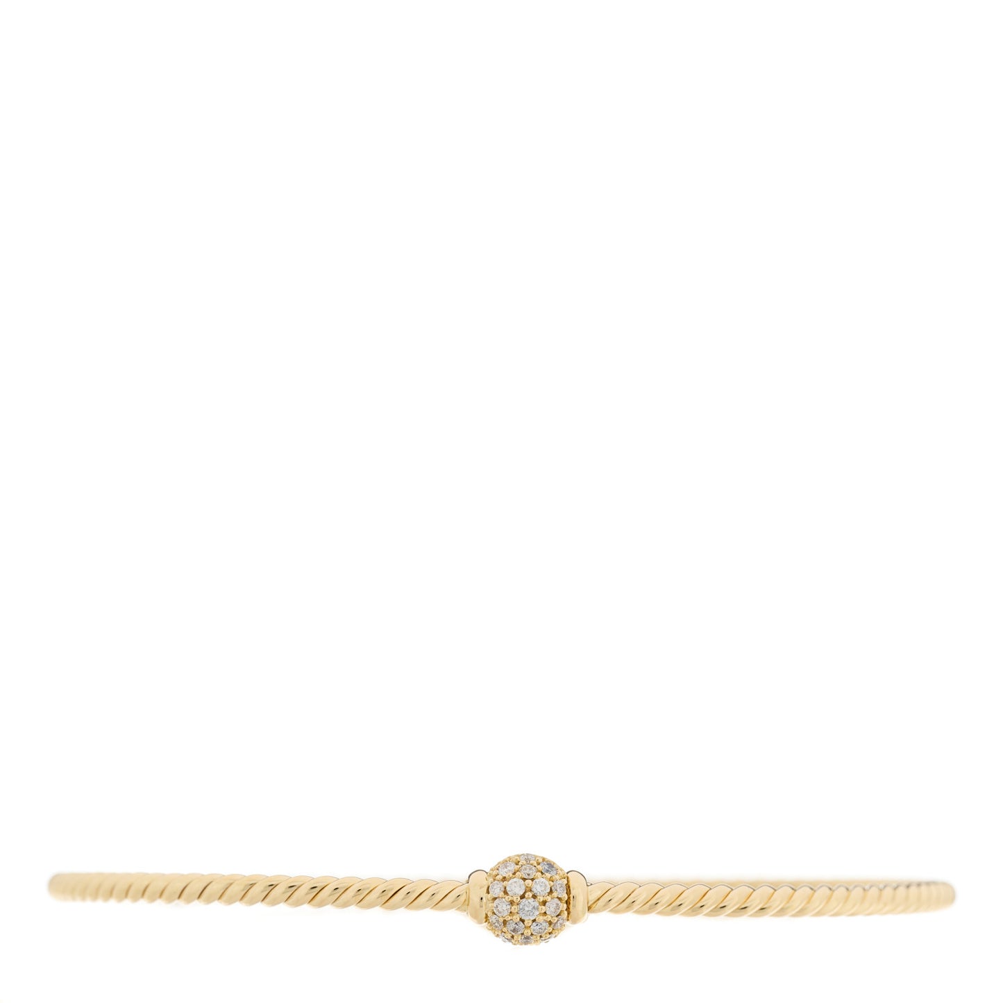 18K Yellow Gold Diamond 2.6mm Solari Center Station Bracelet