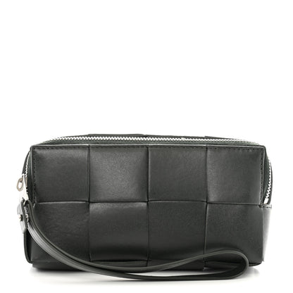 Bottega Veneta Nappa Maxi Intrecciato Cassette Wristlet Pouch Dark Moss 1 of 8
