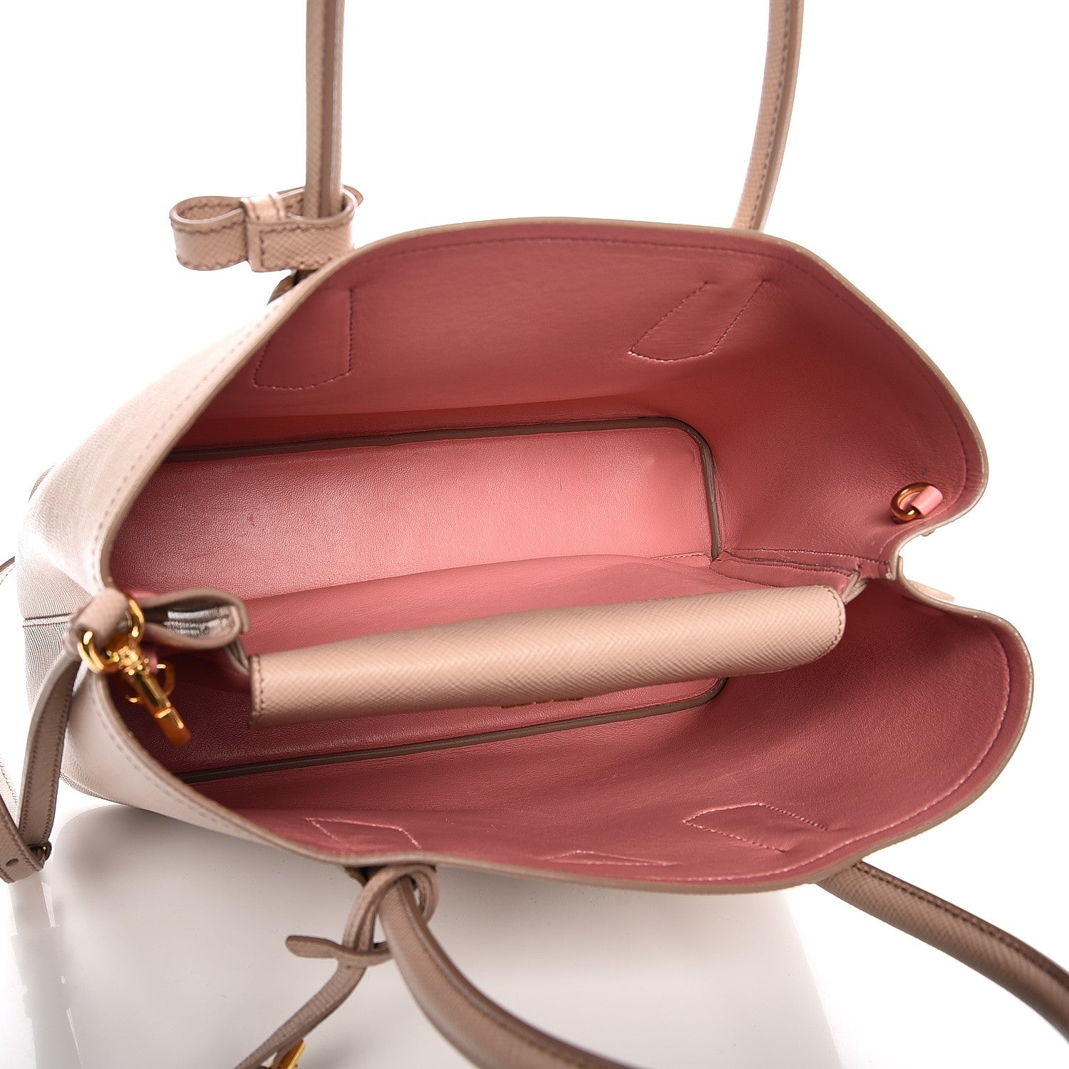 Prada Saffiano Cuir Small Double Bag Cammeo Rosa 6 of 14