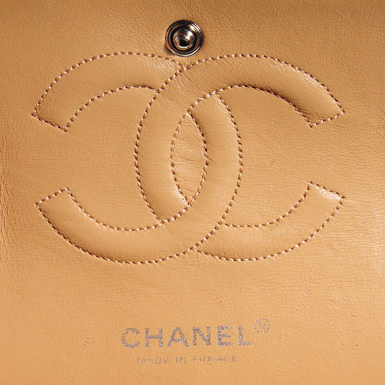 Chanel Caviar Quilted Medium Double Flap Beige 7 of 8