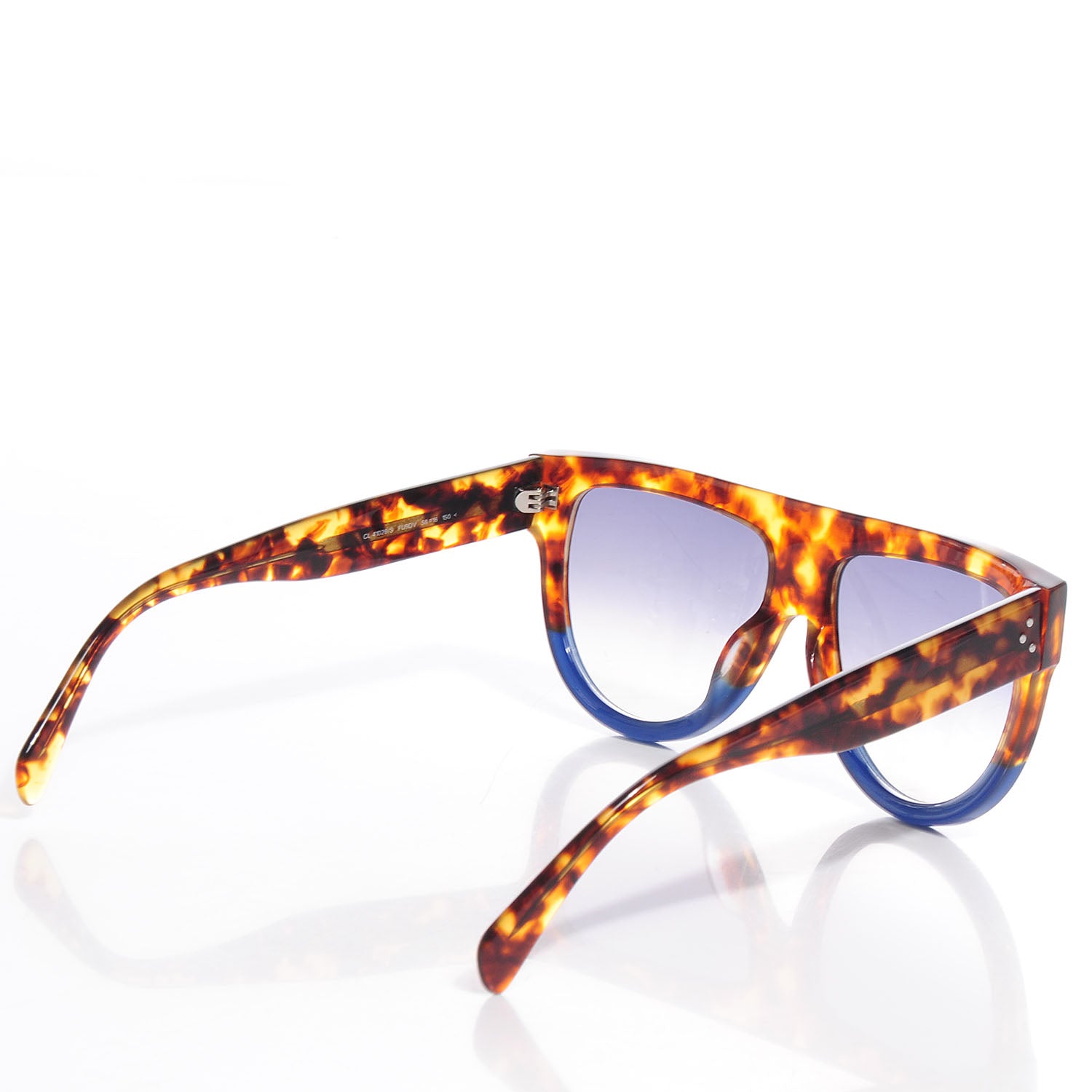 Celine Tortoise Shadow Sunglasses Havana Blue 41026/S 2 of 4