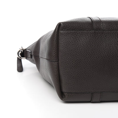 Gucci Calfskin Medium GG Charm Convertible Dome Satchel Dark Brown 7 of 9