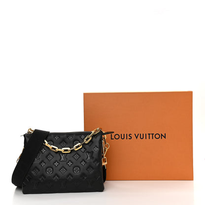 Louis Vuitton Lambskin Embossed Monogram Coussin PM Black 10 of 10