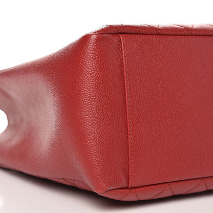 Chanel Caviar Quilted Grand Shopping Tote GST Red 8 of 9