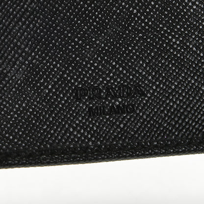 Prada Saffiano Metal Compact Wallet Black 6 of 6