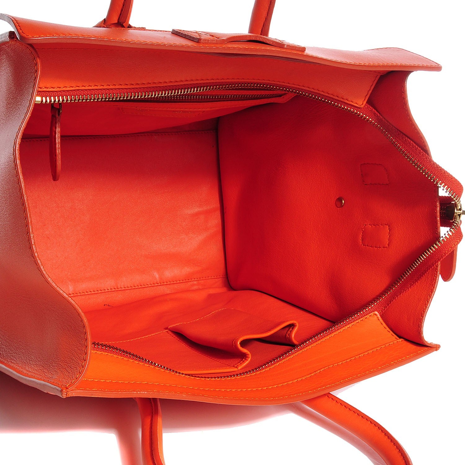 Celine Smooth Calfskin Mini Luggage Orange 5 of 7