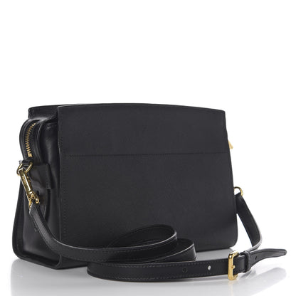 Prada Saffiano Esplanade Crossbody Bag Black 2 of 9