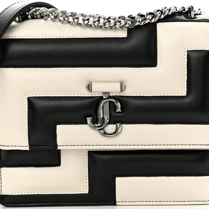 Jimmy Choo Nappa Quilted Avenue Quad Shoulder Bag White Black 7 of 9