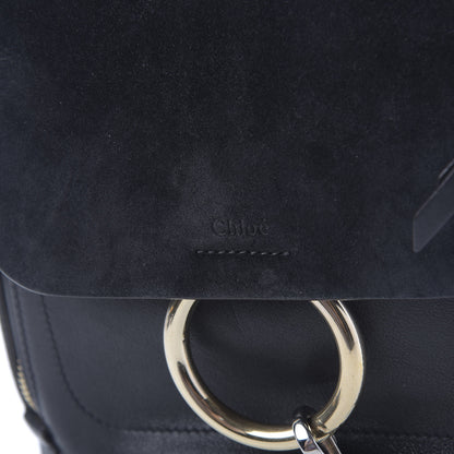 Chloe Suede Calfskin Small Faye Backpack Black 9 of 11