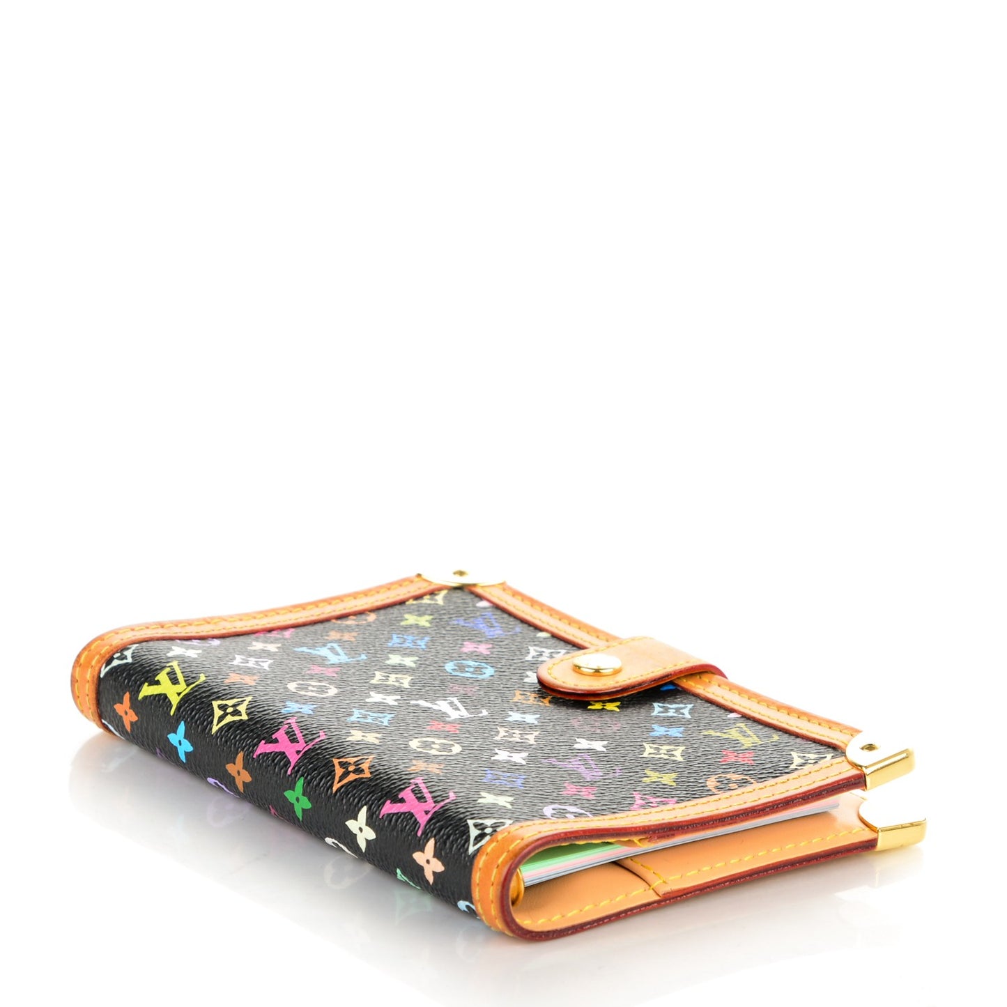 Monogram Multicolor Small Ring Agenda Cover Black