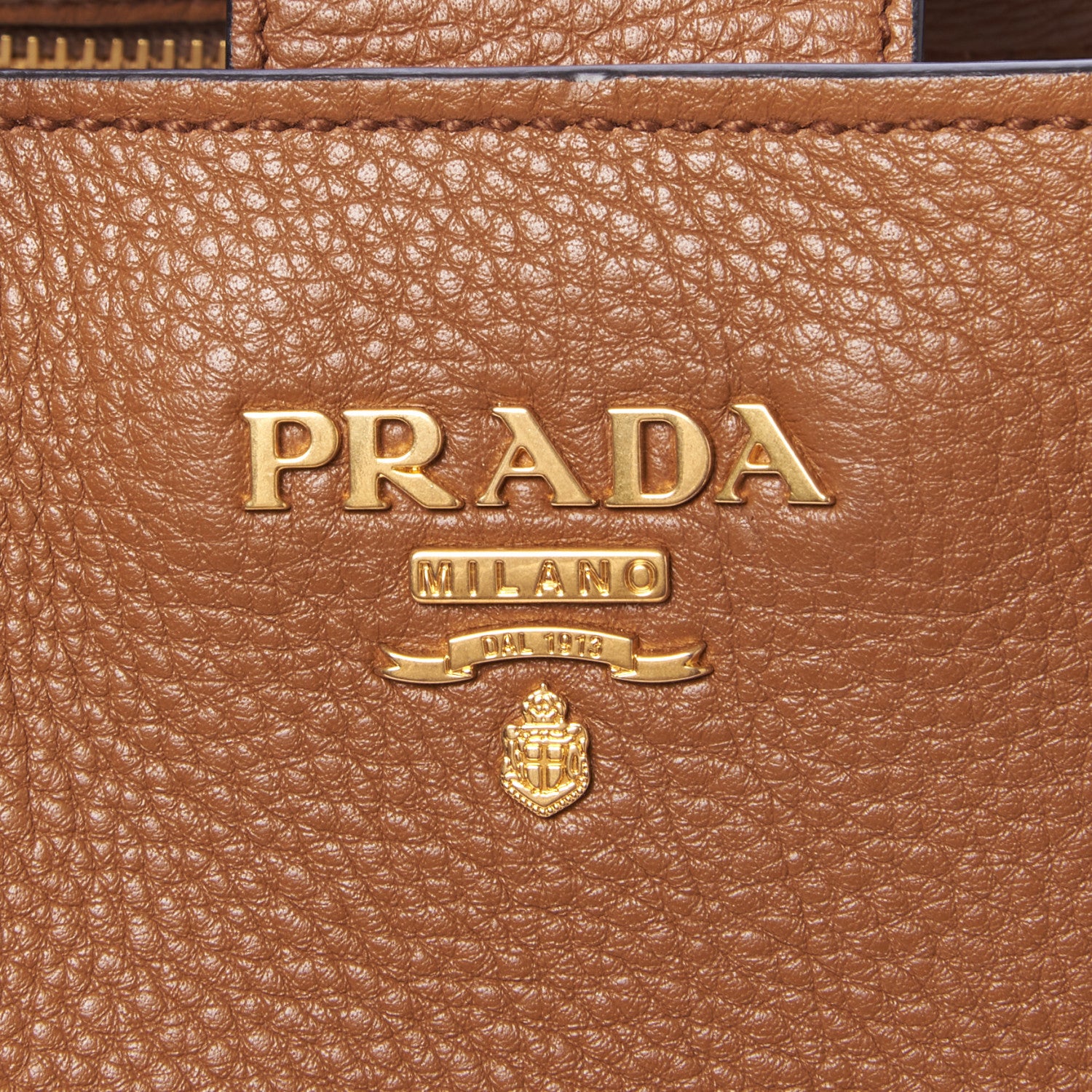 Prada Vitello Phenix Tote Brown 6 of 8