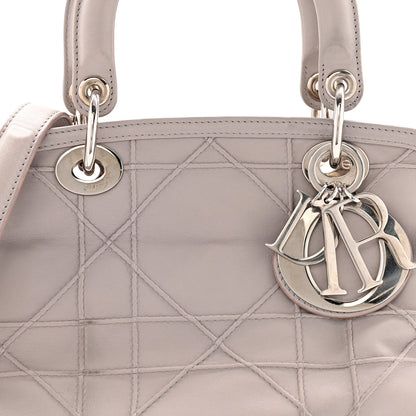 Christian Dior Lambskin Cannage Medium Granville Tote Grey 8 of 17