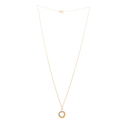 Cartier 18K Pink Yellow White Gold Diamond Trinity Pendant Necklace 2 of 5