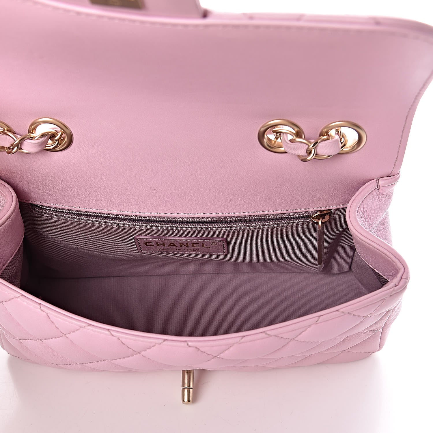 Chanel Lambskin Quilted Mini Mademoiselle Chic Flap Pink 6 of 14