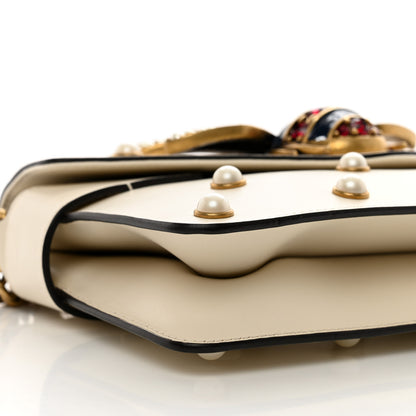 Gucci Nappa Pearl Studded Mini Queen Margaret Broadway Shoulder Bag Mystic White 9 of 11