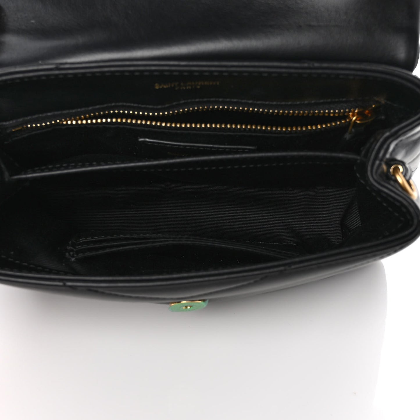 Calfskin Y Quilted Monogram Toy Loulou Crossbody Bag Black