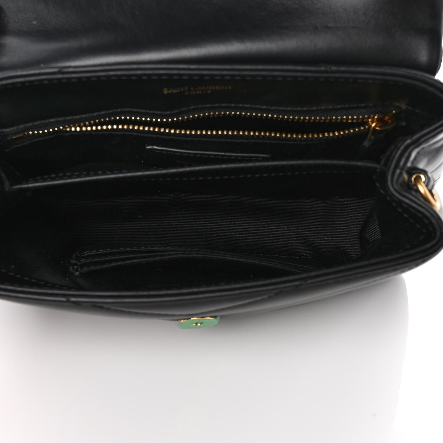 Saint Laurent Calfskin Y Quilted Monogram Toy Loulou Crossbody Bag Black 6 of 12