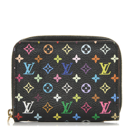 Louis Vuitton Monogram Multicolor Zippy Coin Purse Black Grenade 1 of 7