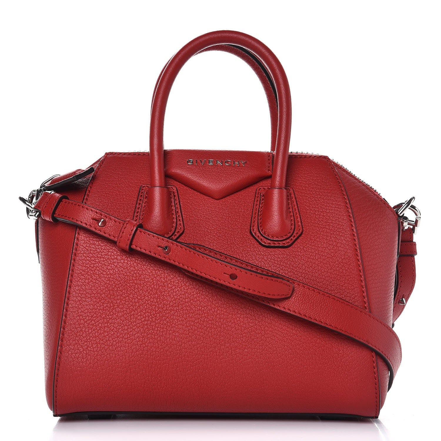 Givenchy Sugar Goatskin Mini Antigona Dark Red 1 of 8