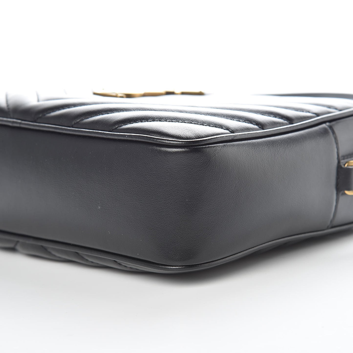 Calfskin Matelasse Monogram Lou Camera Bag Black