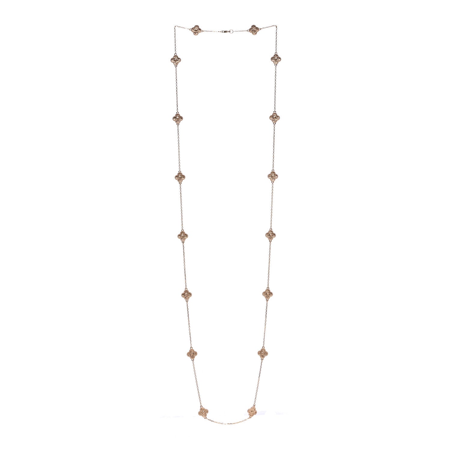 Van Cleef & Arpels 18K Rose Gold 16 Motifs Sweet Alhambra Necklace 3 of 5