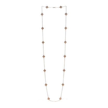 Van Cleef & Arpels 18K Rose Gold 16 Motifs Sweet Alhambra Necklace 3 of 5