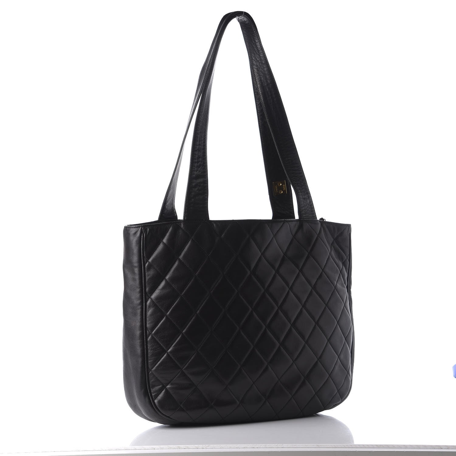 Chanel Lambskin Quilted CC Shoulder Bag Black 2 of 10