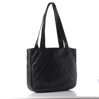 Chanel Lambskin Quilted CC Shoulder Bag Black 2 of 10