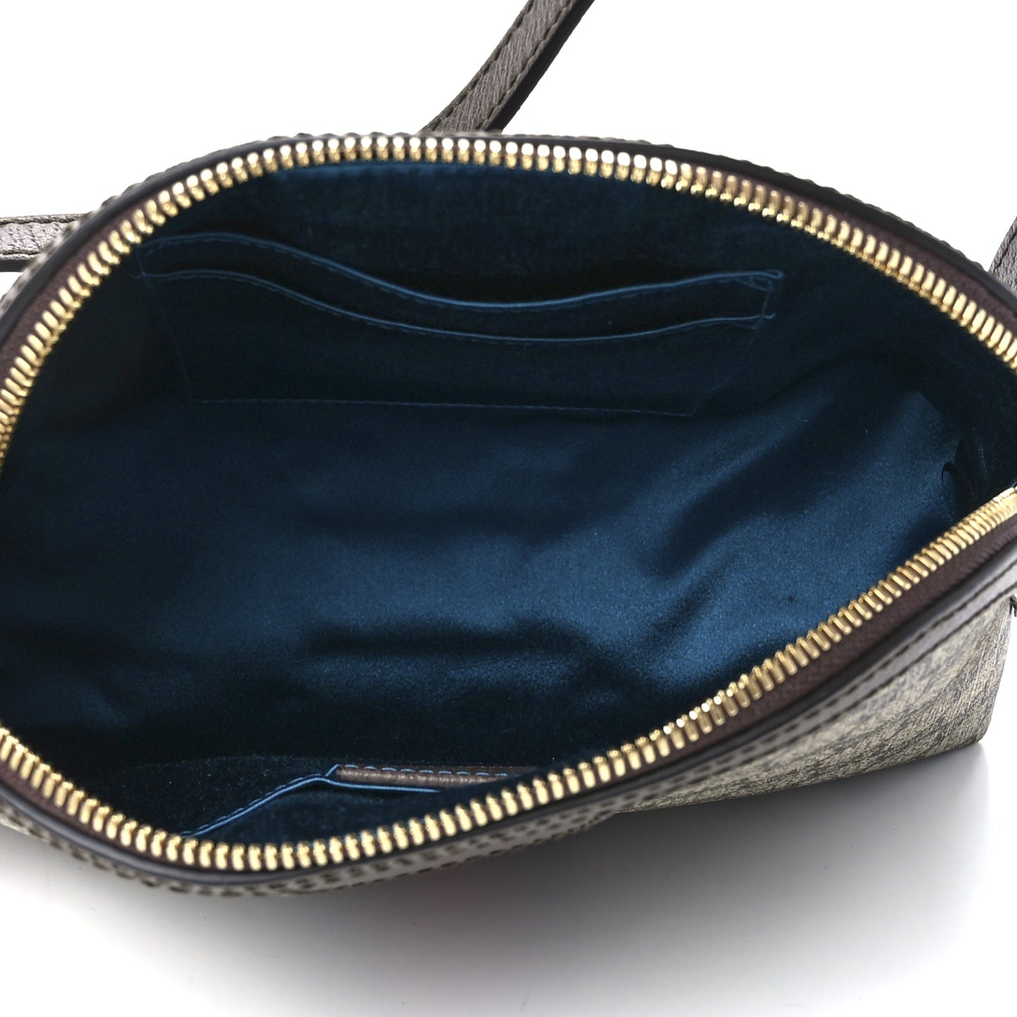 GG Supreme Monogram Textured Dollar Calfskin Web Small Ophidia Dome Shoulder Bag Beige Ebony New Acero
