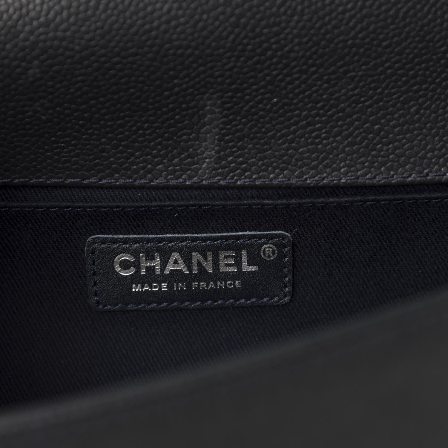 Chanel Caviar Stitched Medium Boy Flap Blue 12 of 14