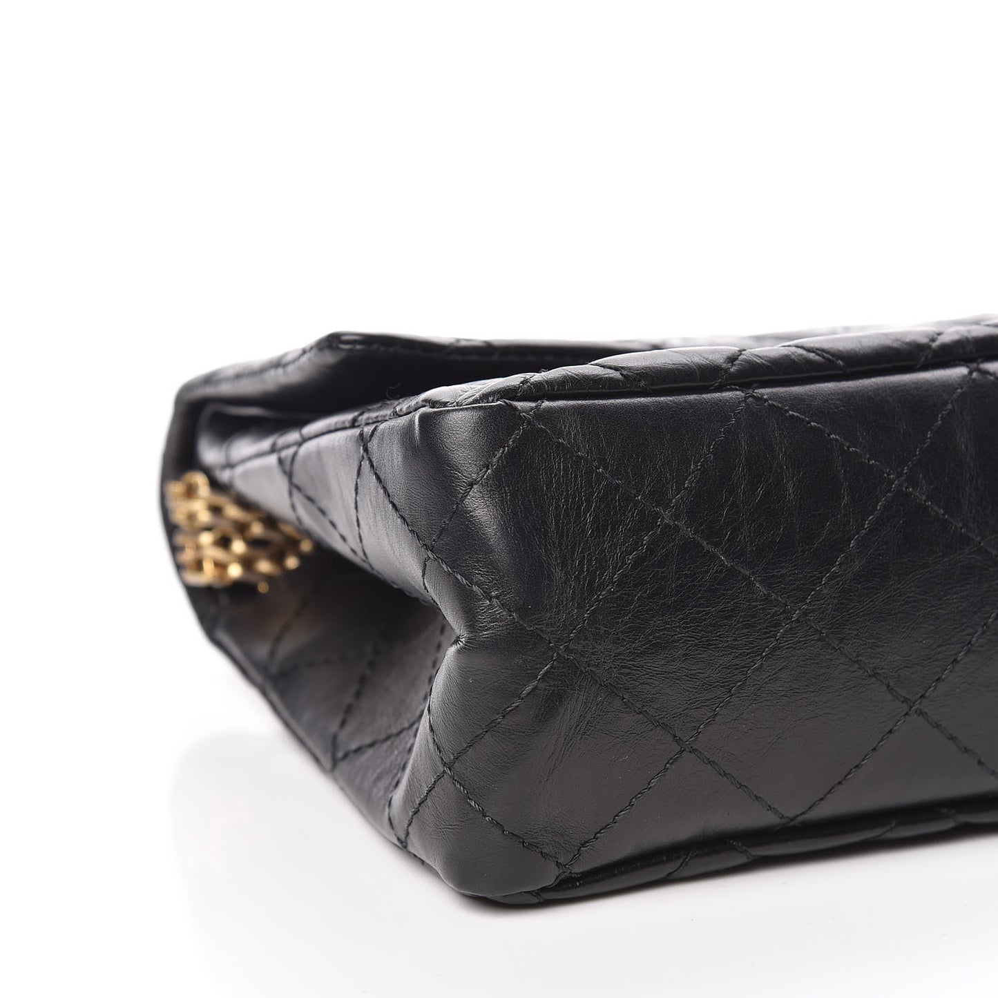 Aged Calfskin Quilted 2.55 Reissue 226 Flap Black