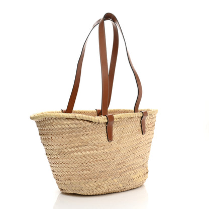 Celine Raffia Calfskin Triomphe Medium Panier Tan 3 of 10