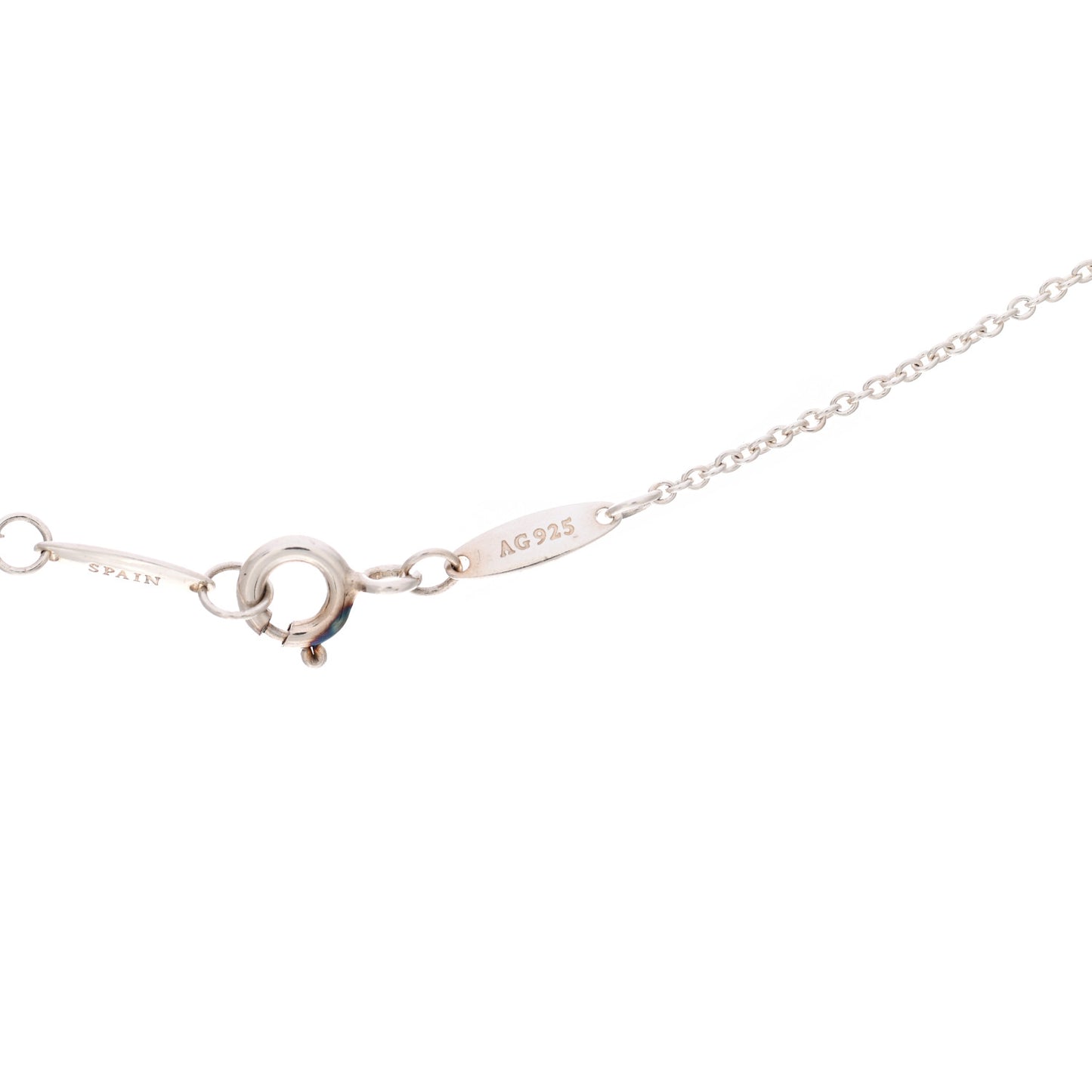 Sterling Silver Diamond .05ct Elsa Peretti Diamonds by the Yard Pendant Necklace