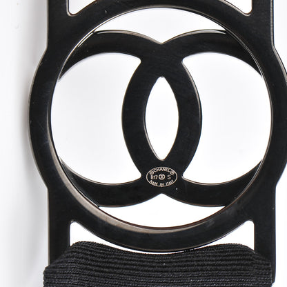 Chanel Crystal CC Emoji Robot Cat Lanyard Necklace Black Silver 7 of 7