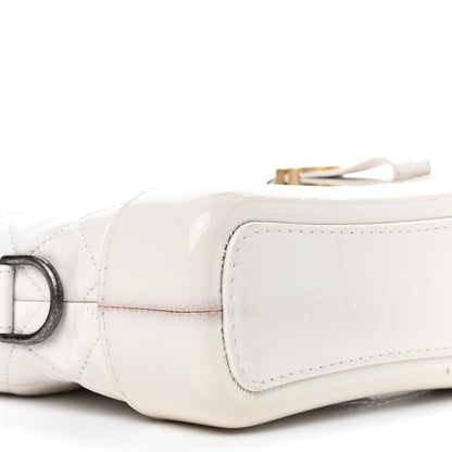 Chanel Patent Goatskin Quilted Small Gabrielle Hobo White 6 of 12