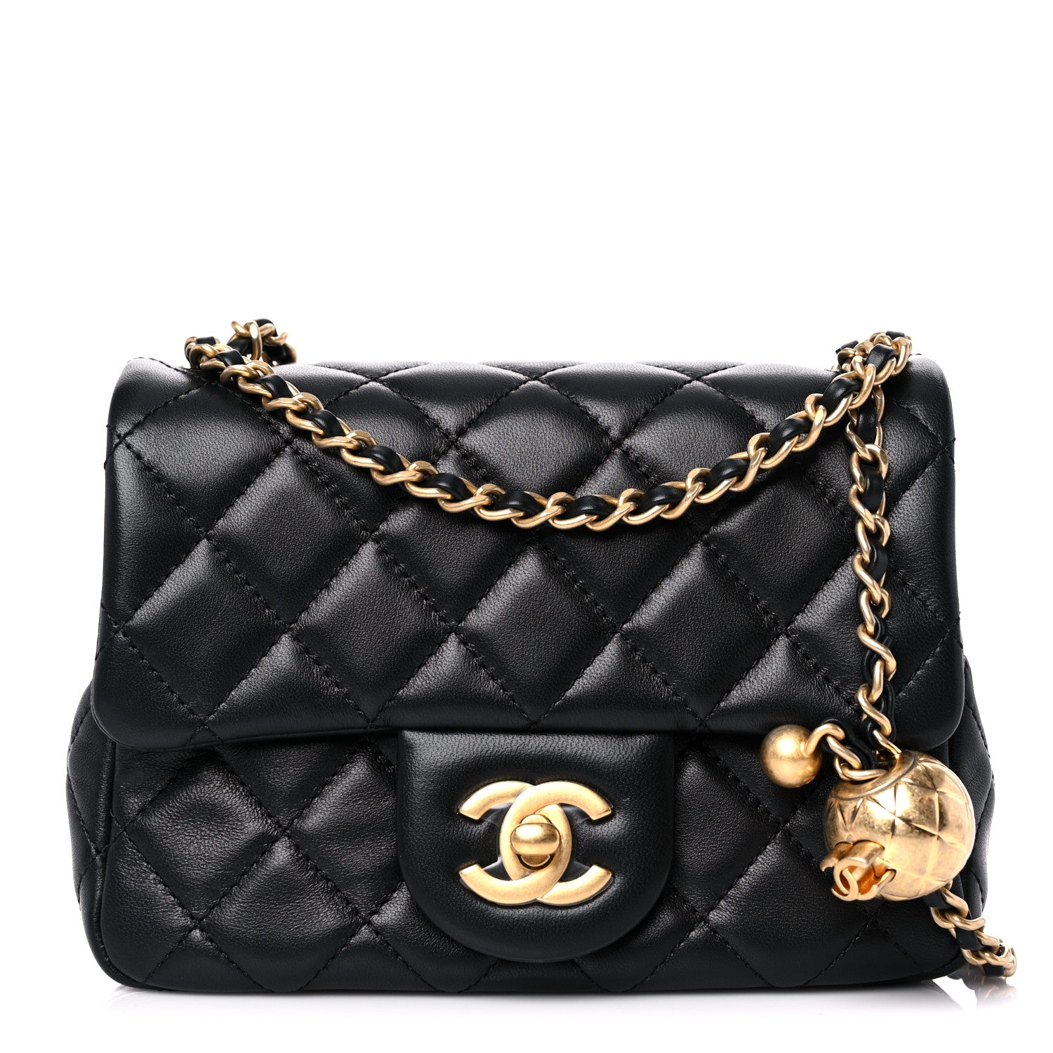 Chanel Lambskin Quilted Mini Pearl Crush Flap Black 1 of 10
