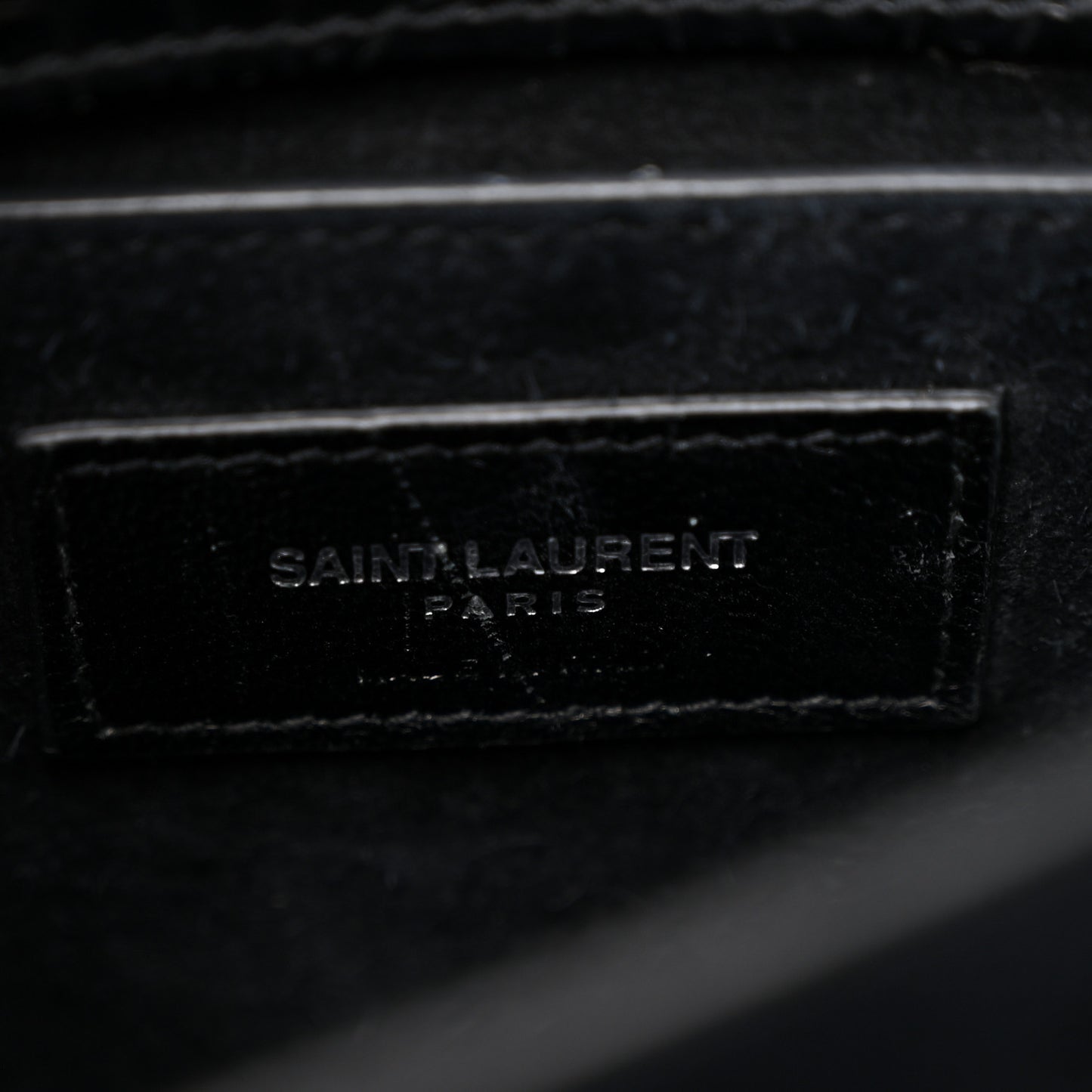 Calfskin Crocodile Embossed Medium Monogram Sunset Black