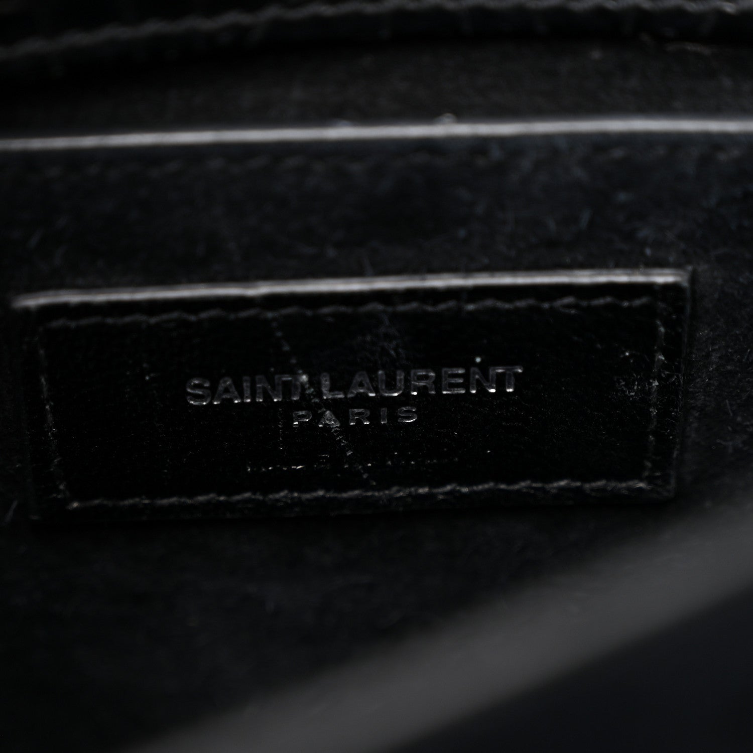 Saint Laurent Calfskin Crocodile Embossed Medium Monogram Sunset Black 7 of 11