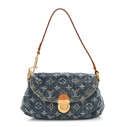 Louis Vuitton Monogram Denim Mini Pleaty Blue 1 of 9