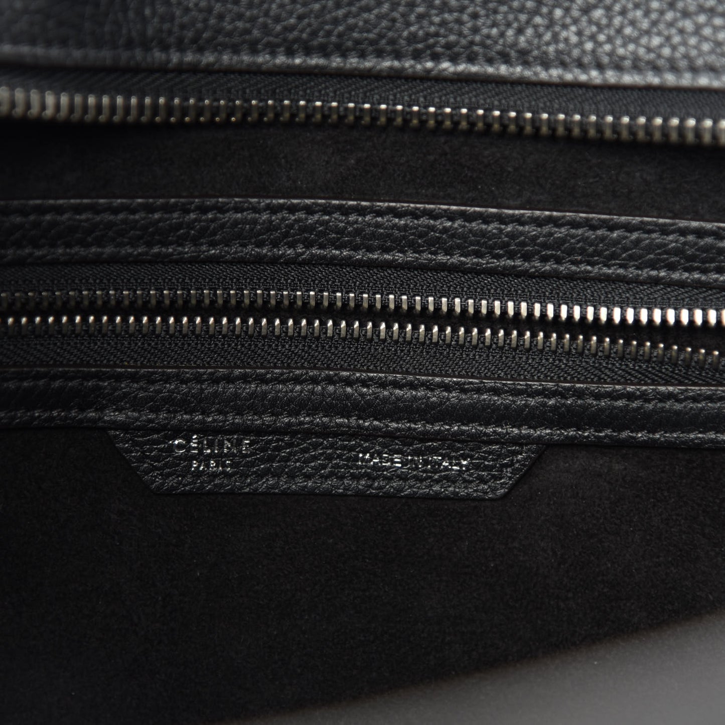 Drummed Calfskin Mini Luggage Black