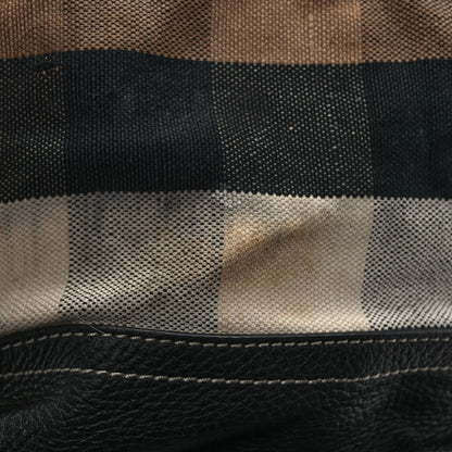 Burberry Grainy Calfskin House Check Canvas Small Heston Crossbody Tan Black 17 of 19