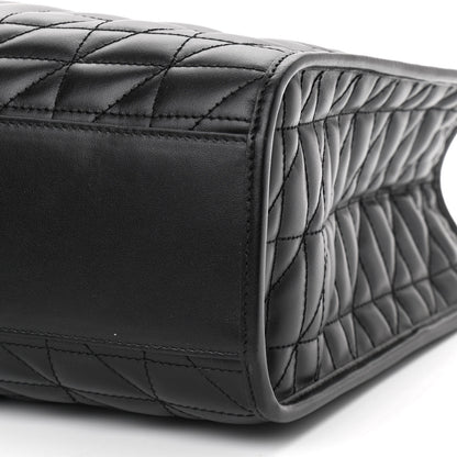 Gucci Calfskin Matelasse Aria Medium GG Marmont Shoulder Tote Black 9 of 9