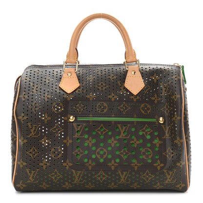 Louis Vuitton Monogram Perforated Speedy 30 Green 1 of 9