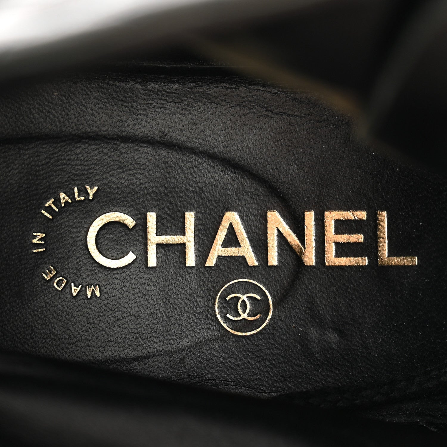 Chanel Shiny Lambskin Quilted Lace Up Combat Boots 39 Black 10 of 20